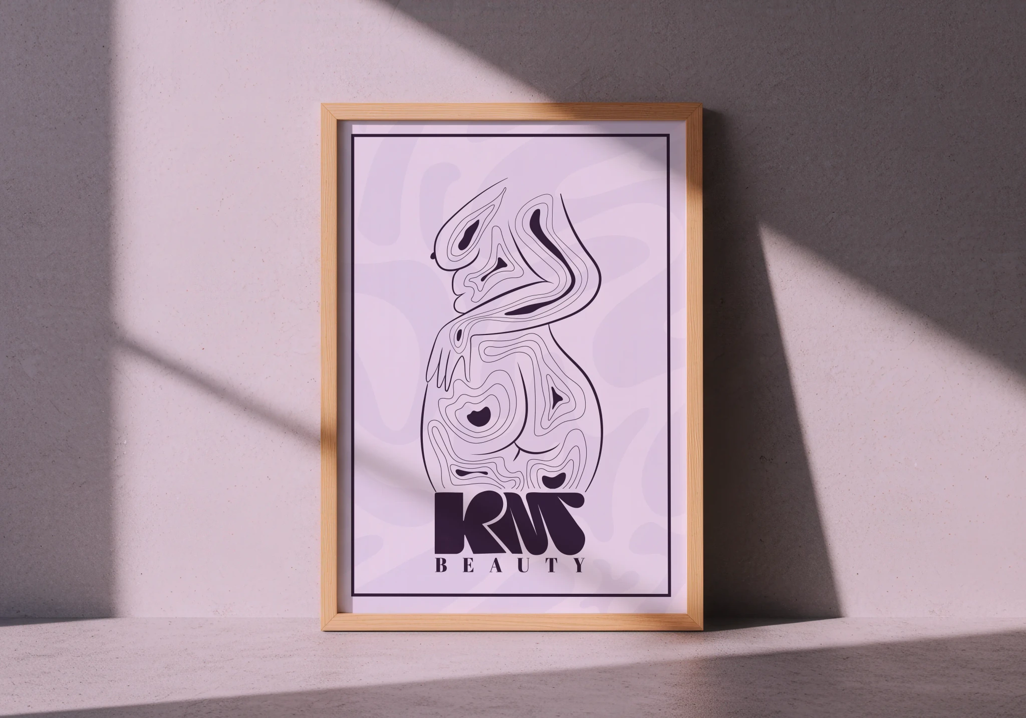 Identité visuelle KM Beauty – logo expert, féminin et sans tabou sur fon