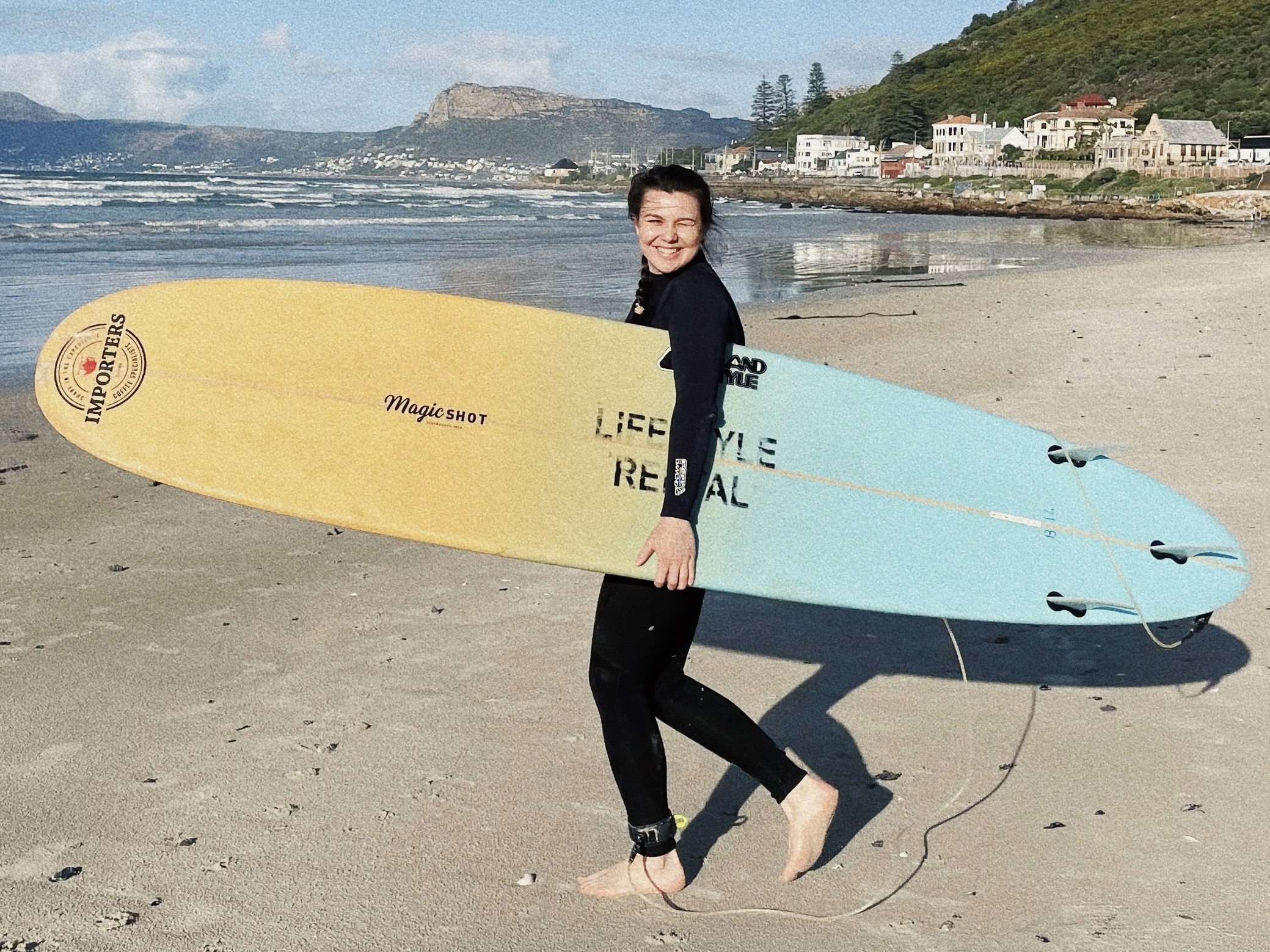 A man surfing