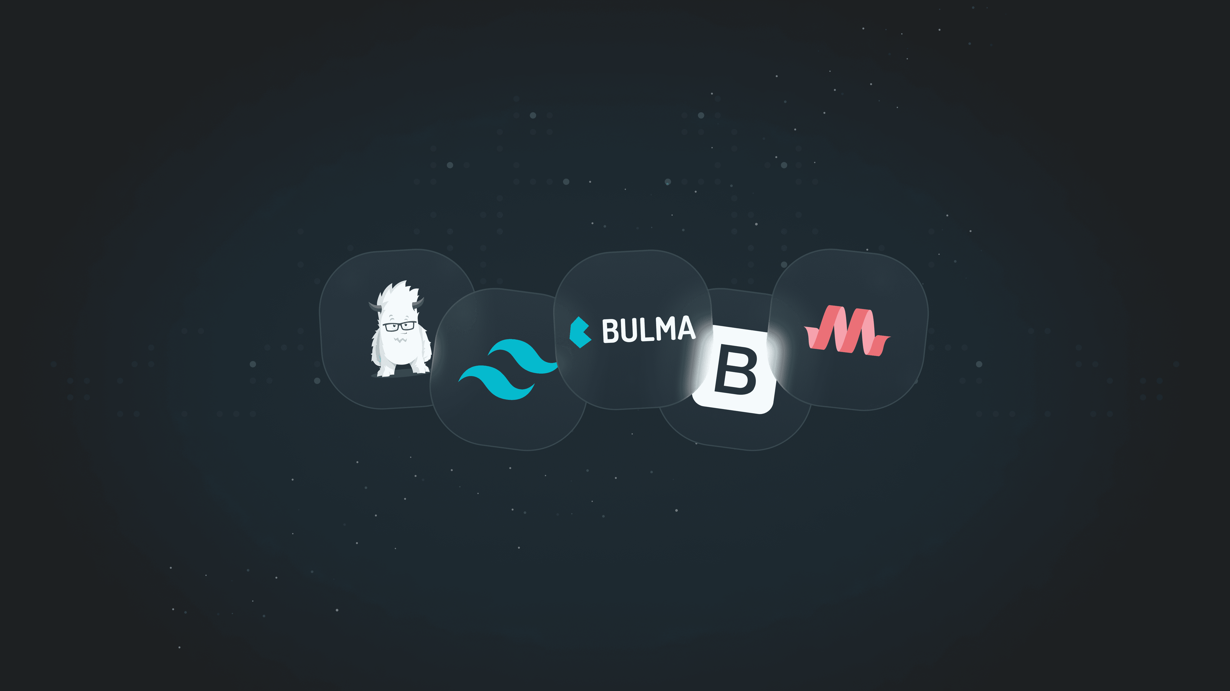 Logos of the top 5 best CSS frameworks