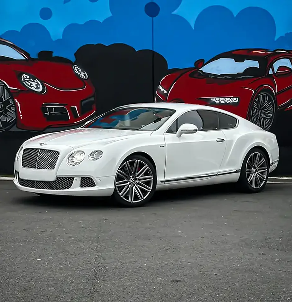 Bentley Continental GT blanche importée du Royaume-Uni