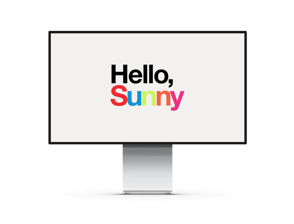 Sunny and Shady Creative Studio Apple Monitor Hello Sunny