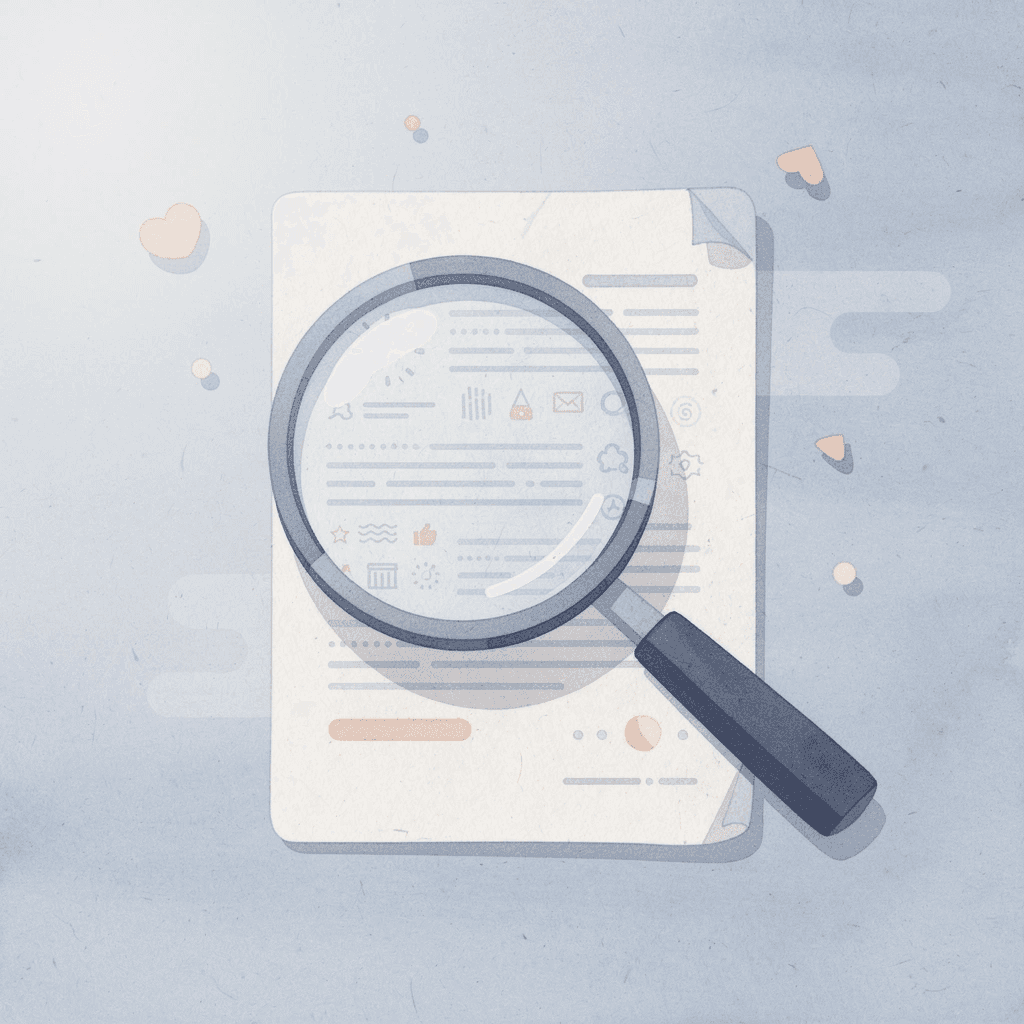 Magnifying glass examining evaluation fees and pricing details