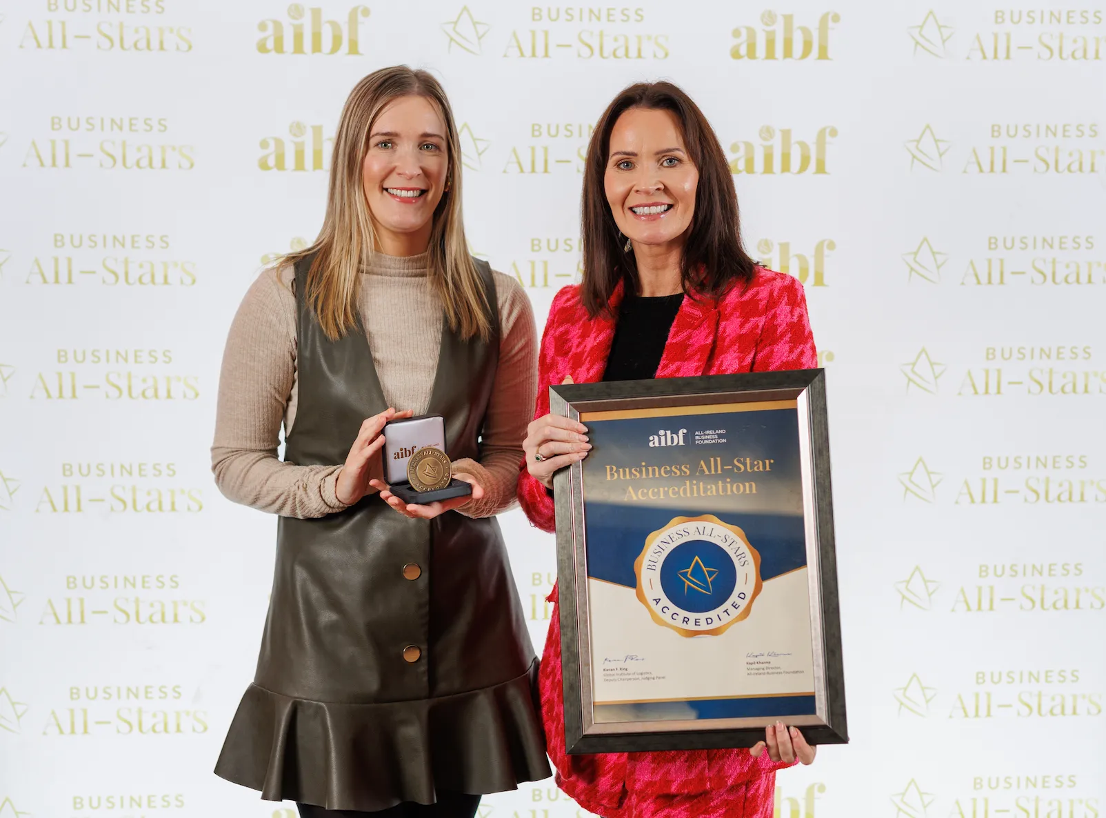 Aedin and Sinead accept Business All - Star Northern Ireland Digital Advertising Agency of the Year 2025 