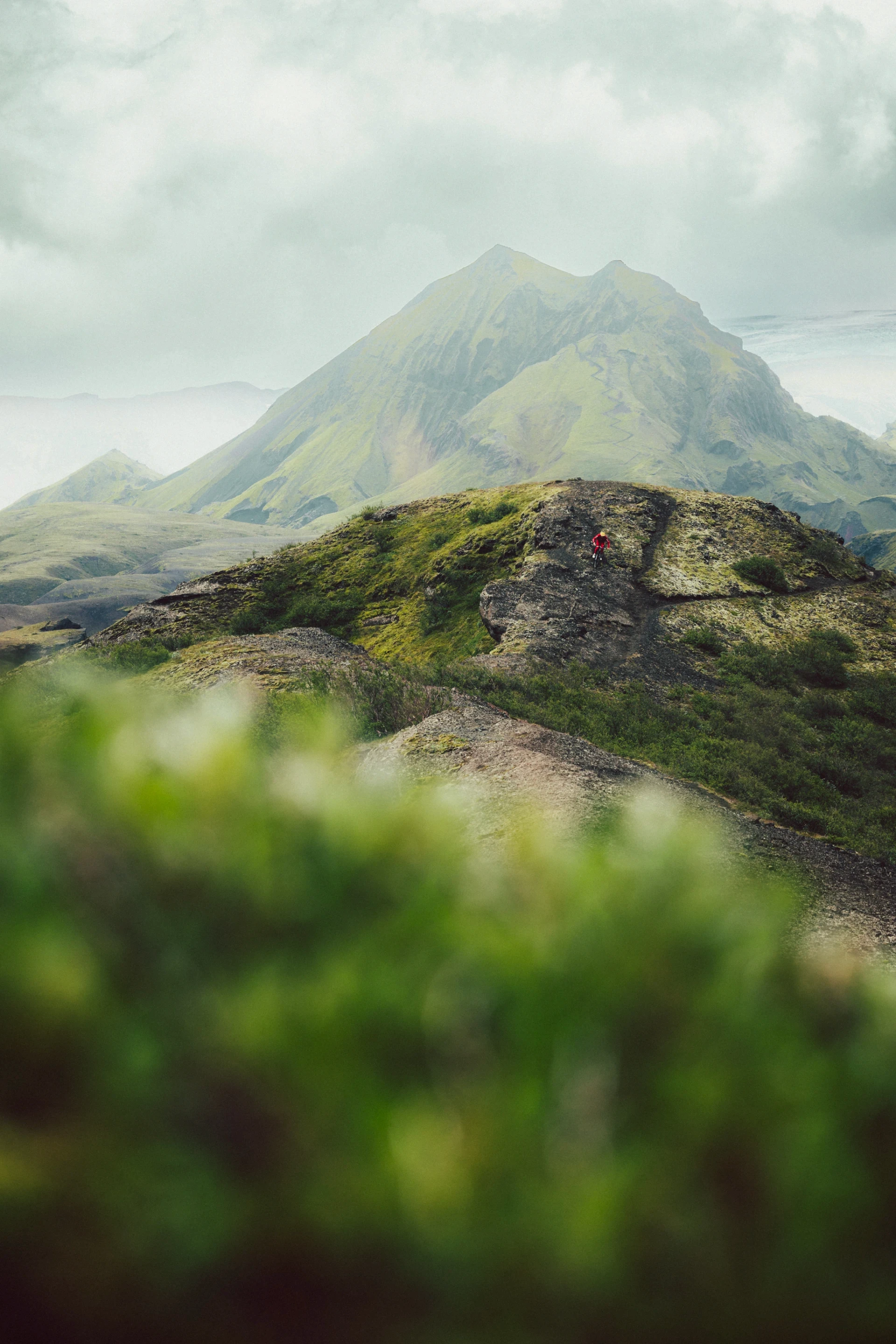 Dramatic landscape in dark weather in Iceland