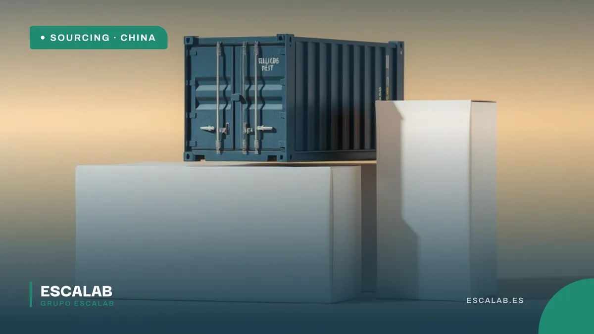 Control de calidad antes de embarcar: contenedor listo para importar desde China a Amazon