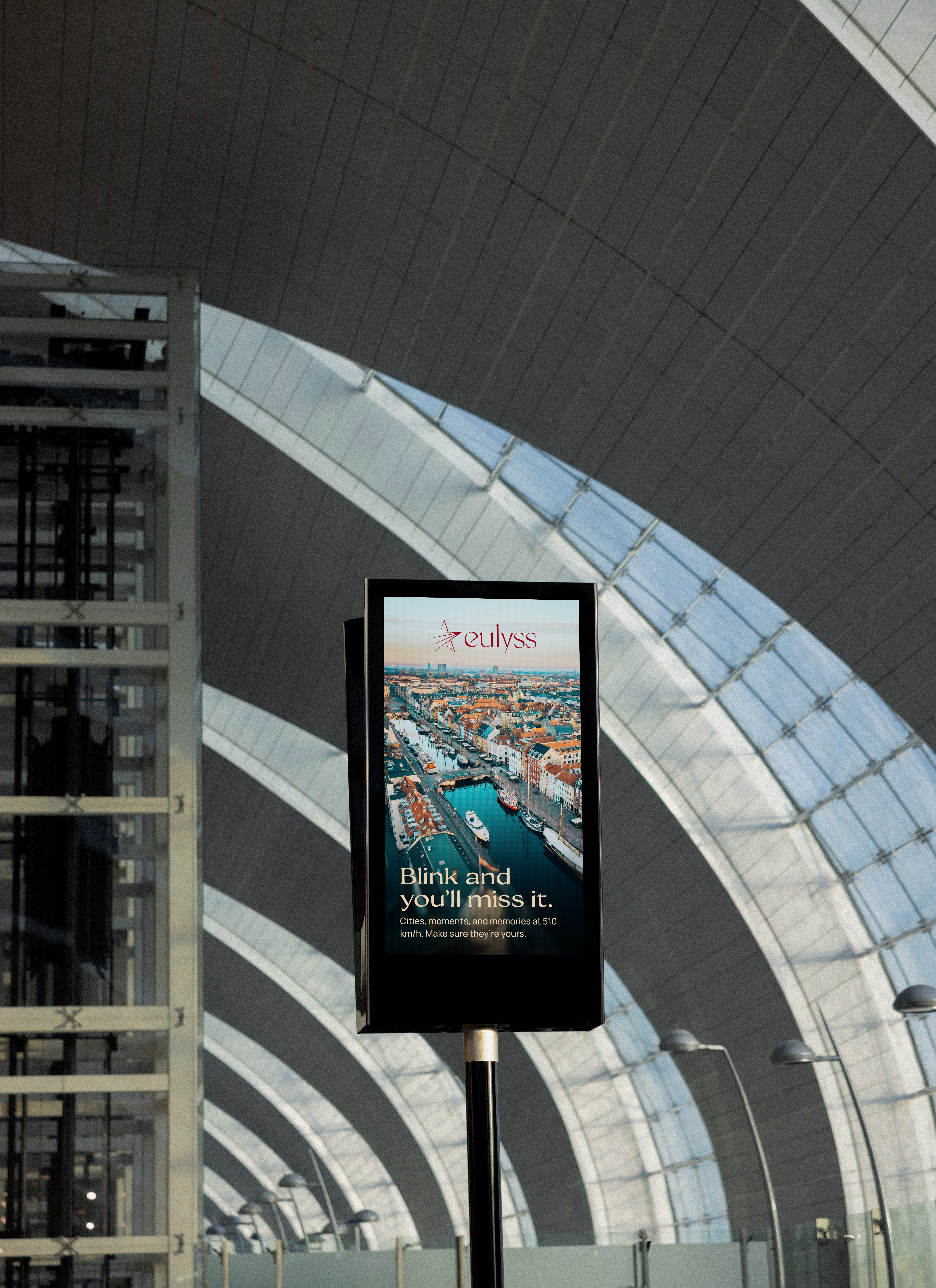 Branded out of home sign for high speed train brand Eulyss