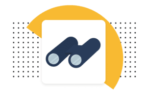 Binoculars shown in an icon