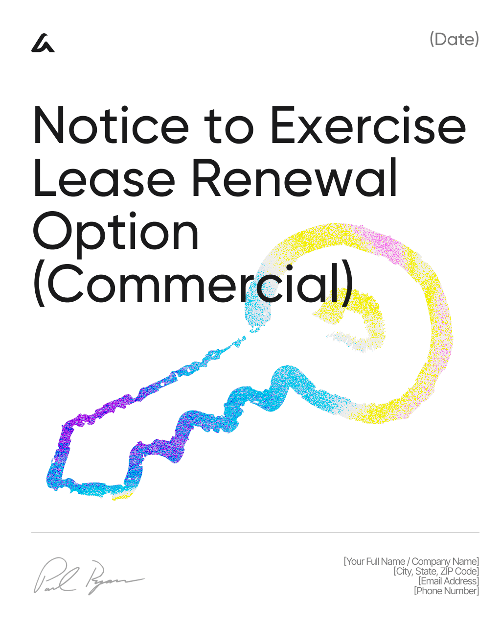 Notice to Exercise Lease Renewal Option (Commercial)