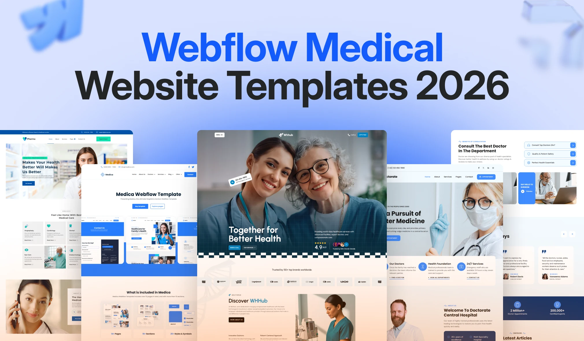 Thumbnail showing the best webflow medical website