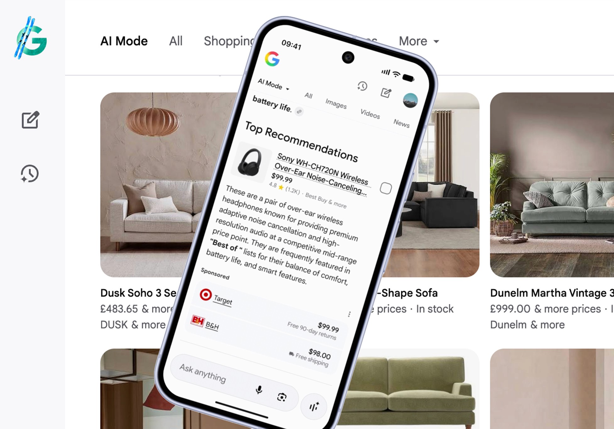 Hero image with abstract blue pattern