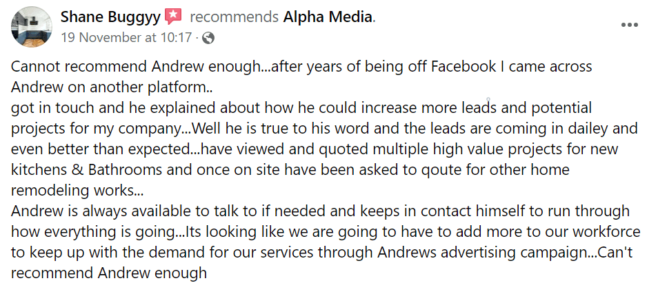 Review from client