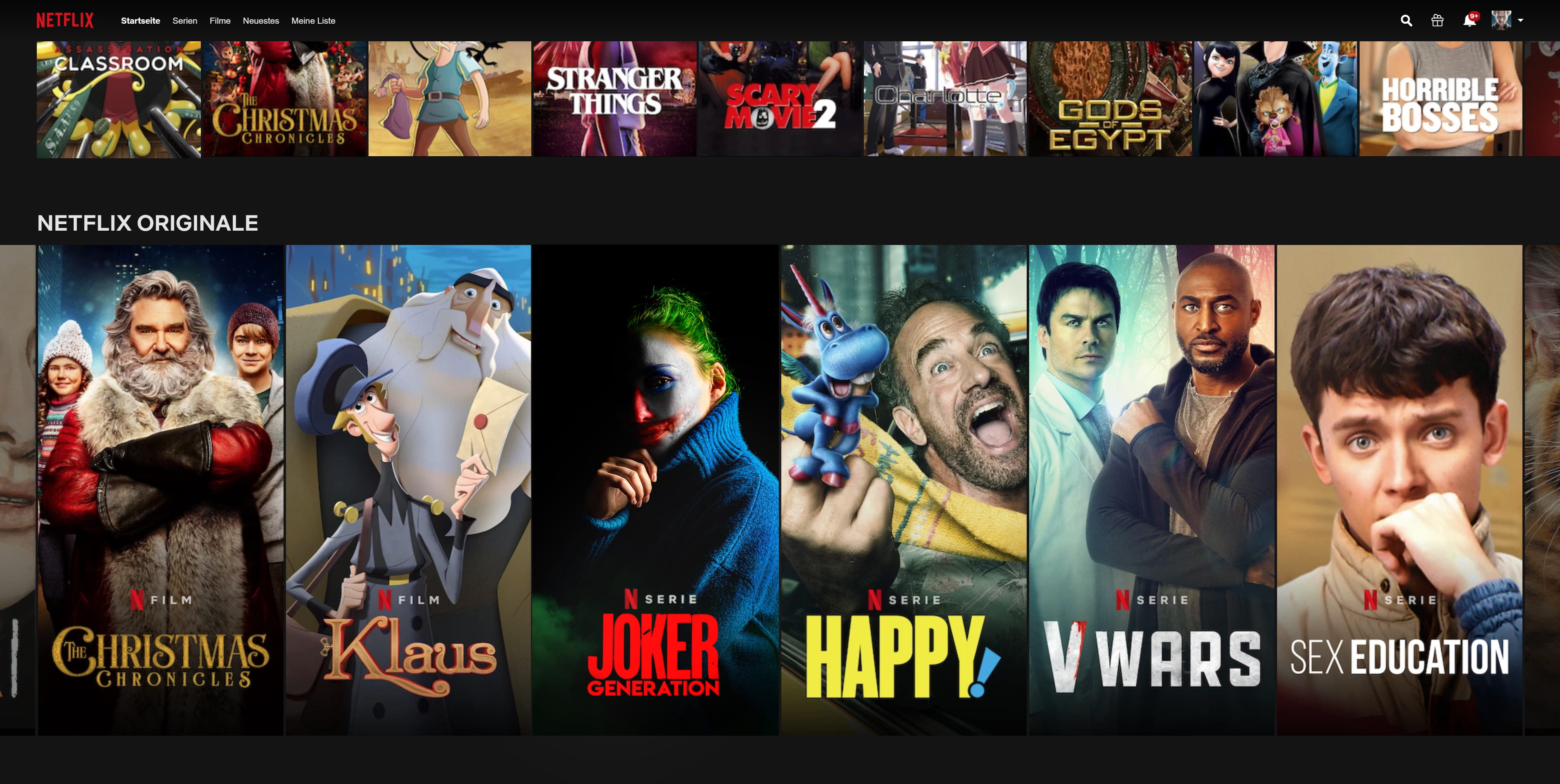 Streaming platform mockup featuring a Joker-inspired series poster design