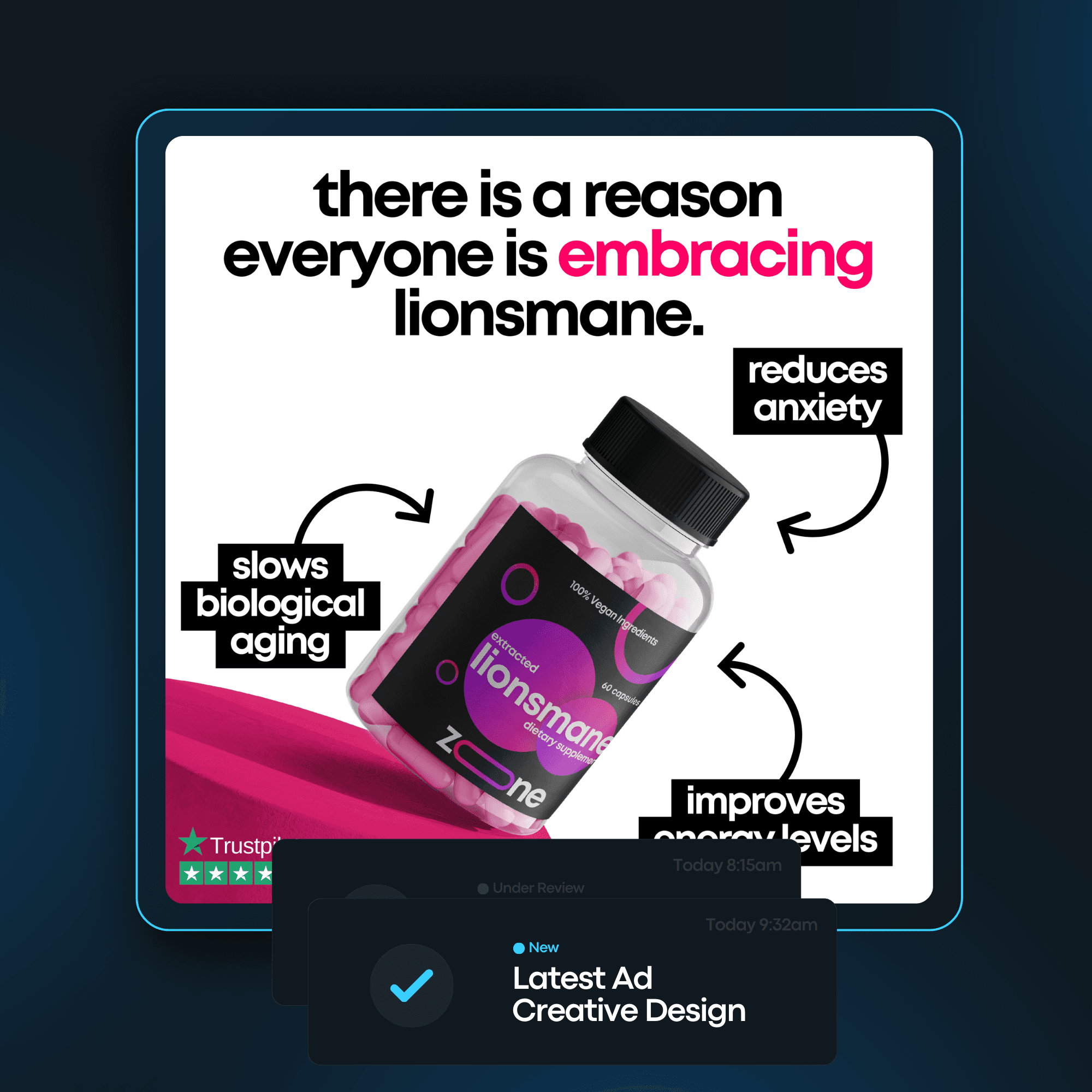 A person stands with a water bottle against a bright sky and wispy clouds, surrounded by tall grass. Text reads "Slowly but surely." Serene and hopeful mood.