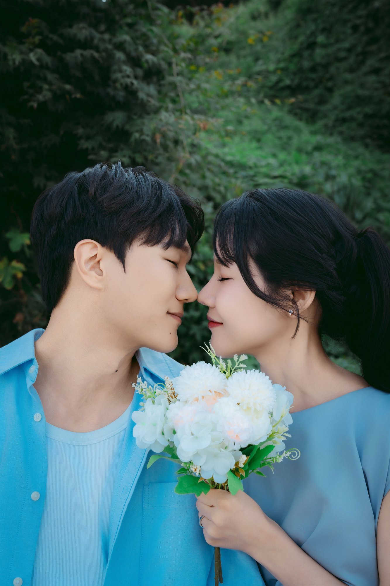 안산 대부도 구봉도 바다웨딩스냅 촬영 후기 | 낭만별비스튜디오가 담아낸 숲과 서해의 블루톤 야외웨딩