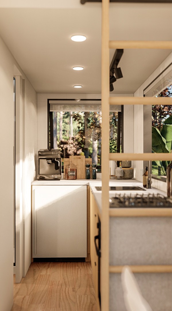 Tiny Haus 6m/20ft tiny house kitchen