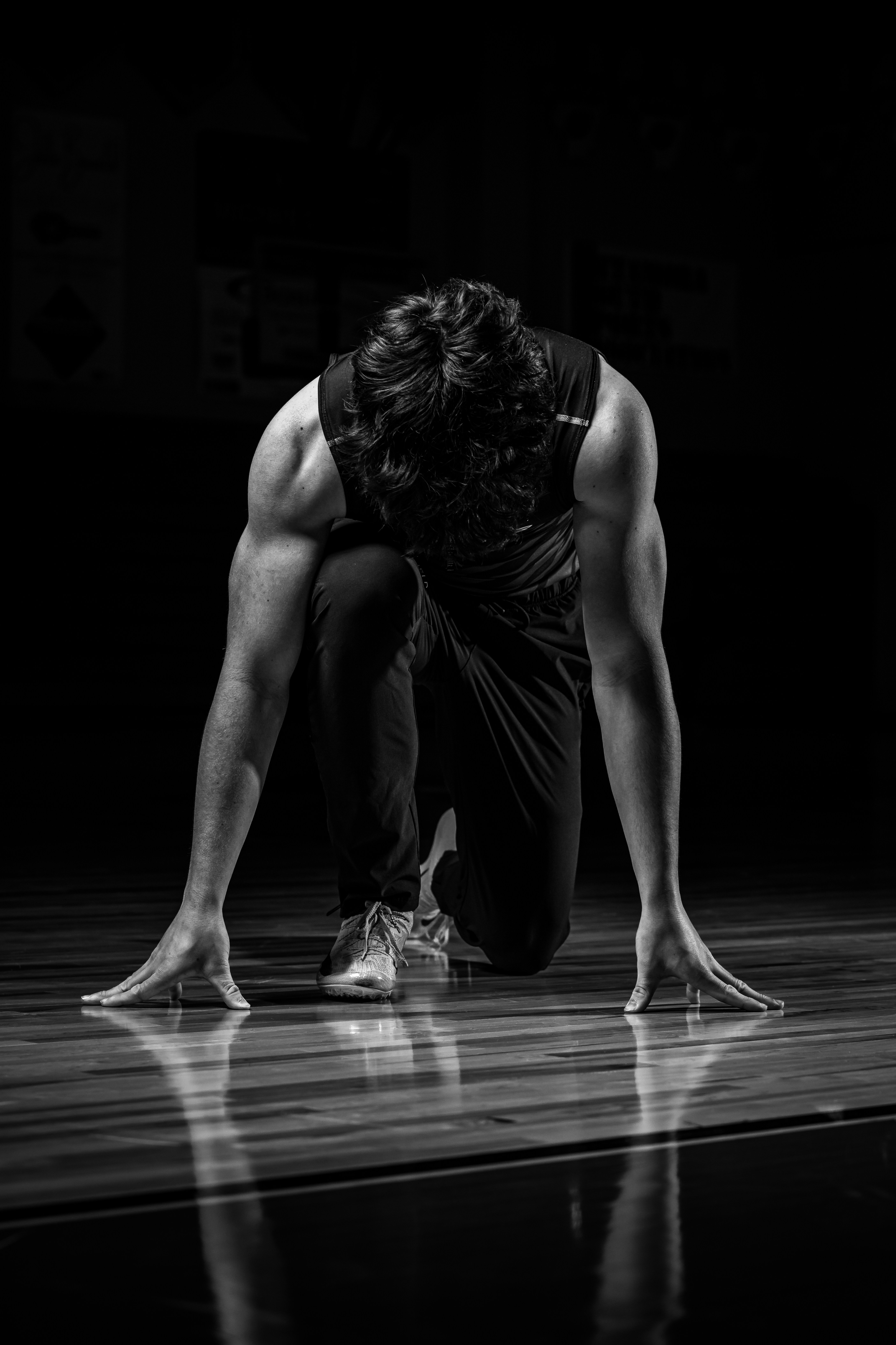Dynamic picture of a cyclist riding downhill