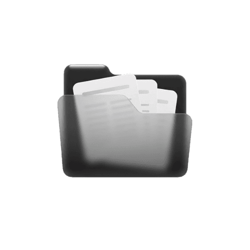 A folder with deliverables inside