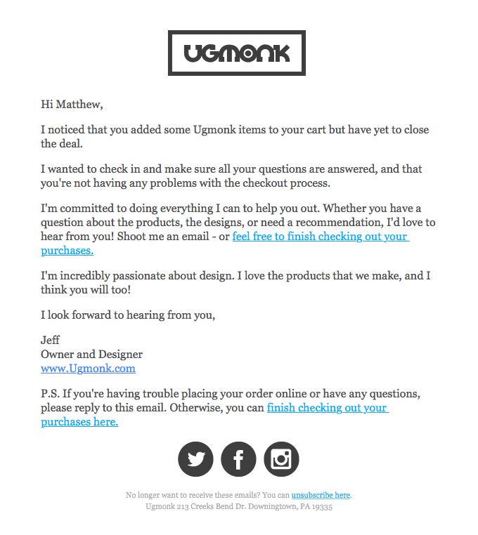 ugmonk email