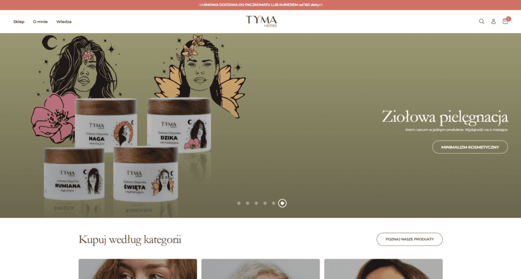 Top 10 cosmetics brands Poland on Shopify - Tyma Herbs