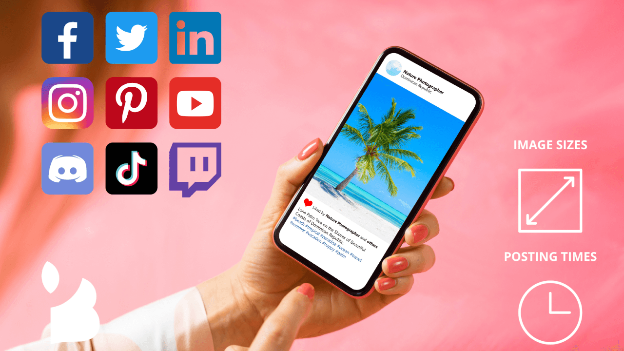 image of an instagram feed and different social media platforms
