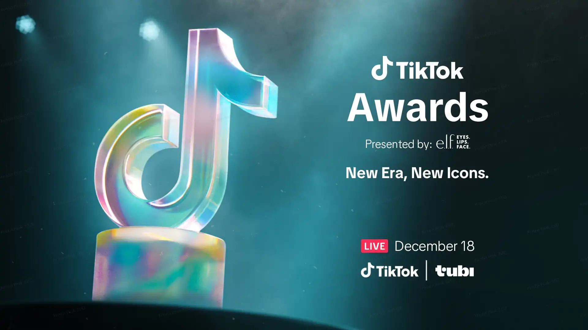 Official graphic for TikTok US Awards 2025 featuring the New Era New Icons theme and streaming details. Source: TikTok News