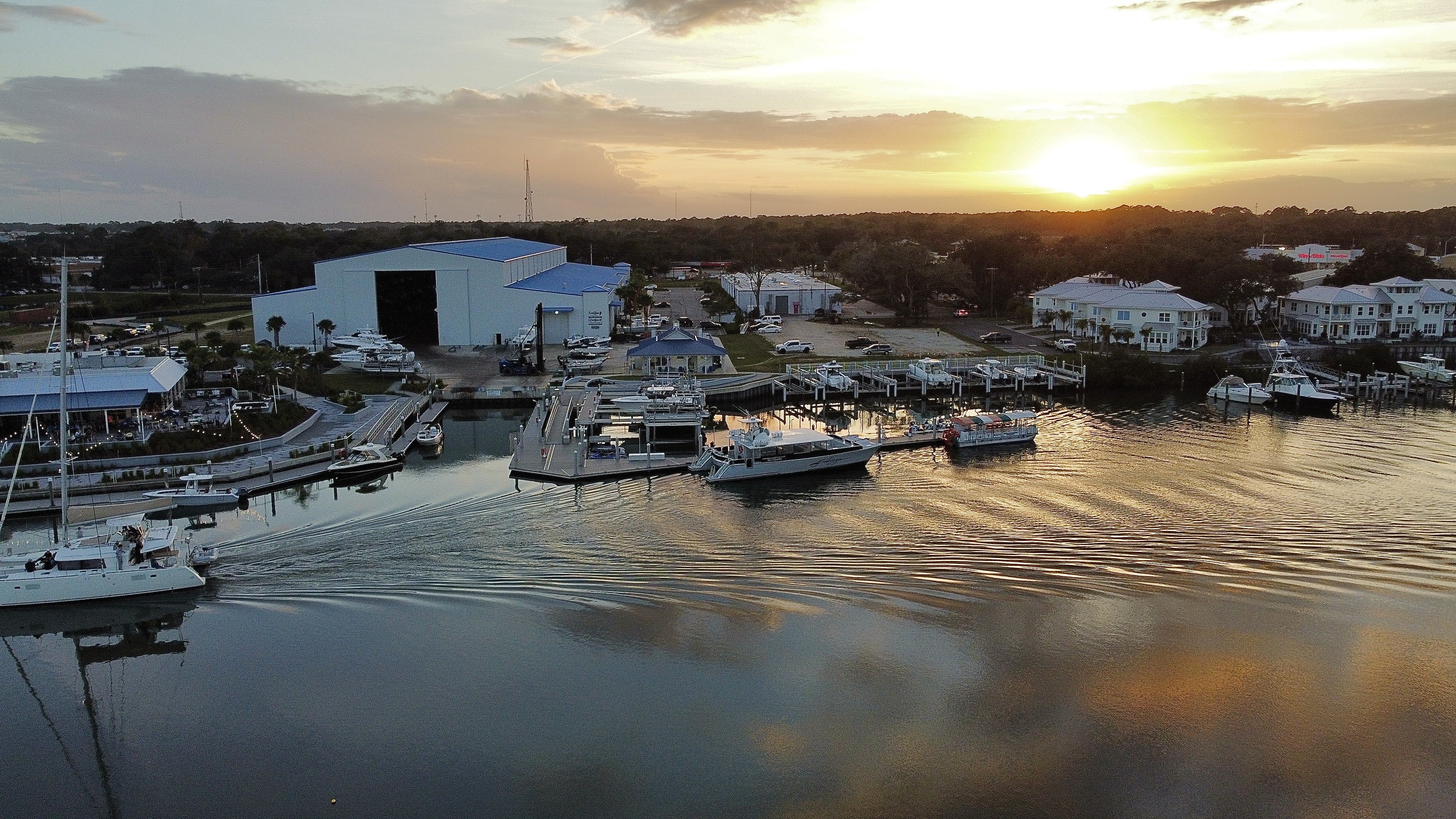 St. Augustine Shipyard drone view