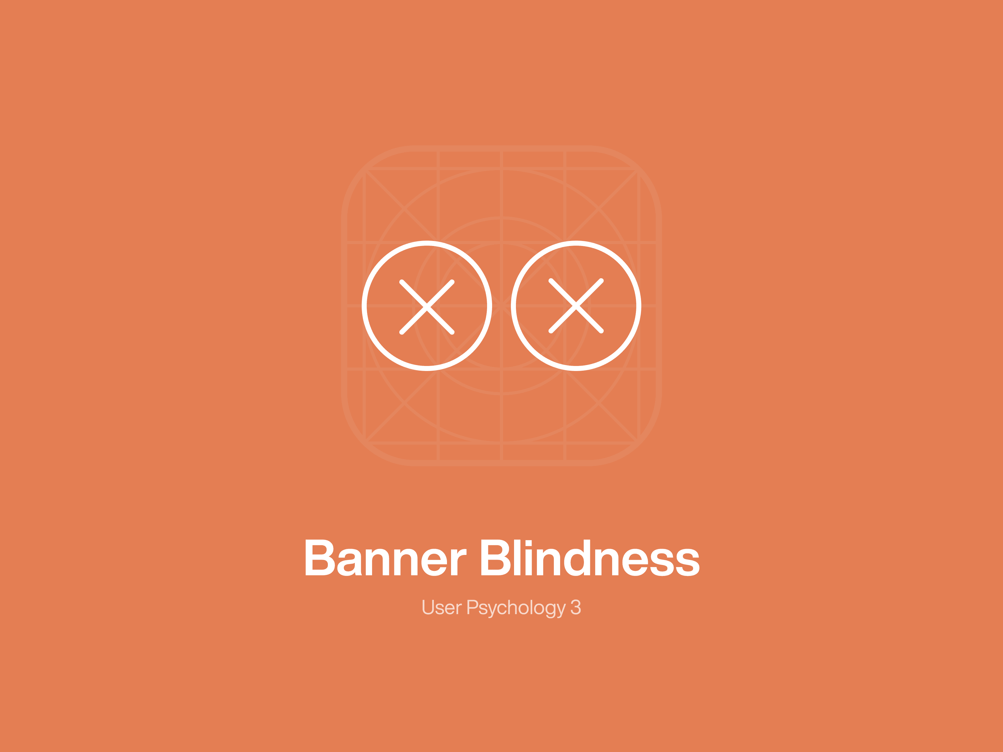 Banner blindness from user psychology 3 icon