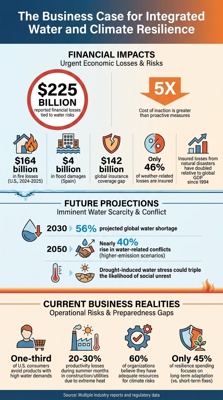 Water and Climate Risk Statistics: Financial Impact and Corporate Action