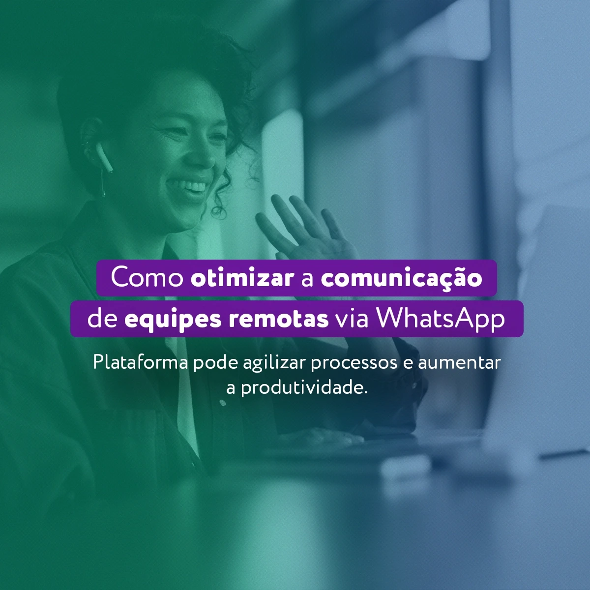 Funcionária em uma reunião de trabalho remoto