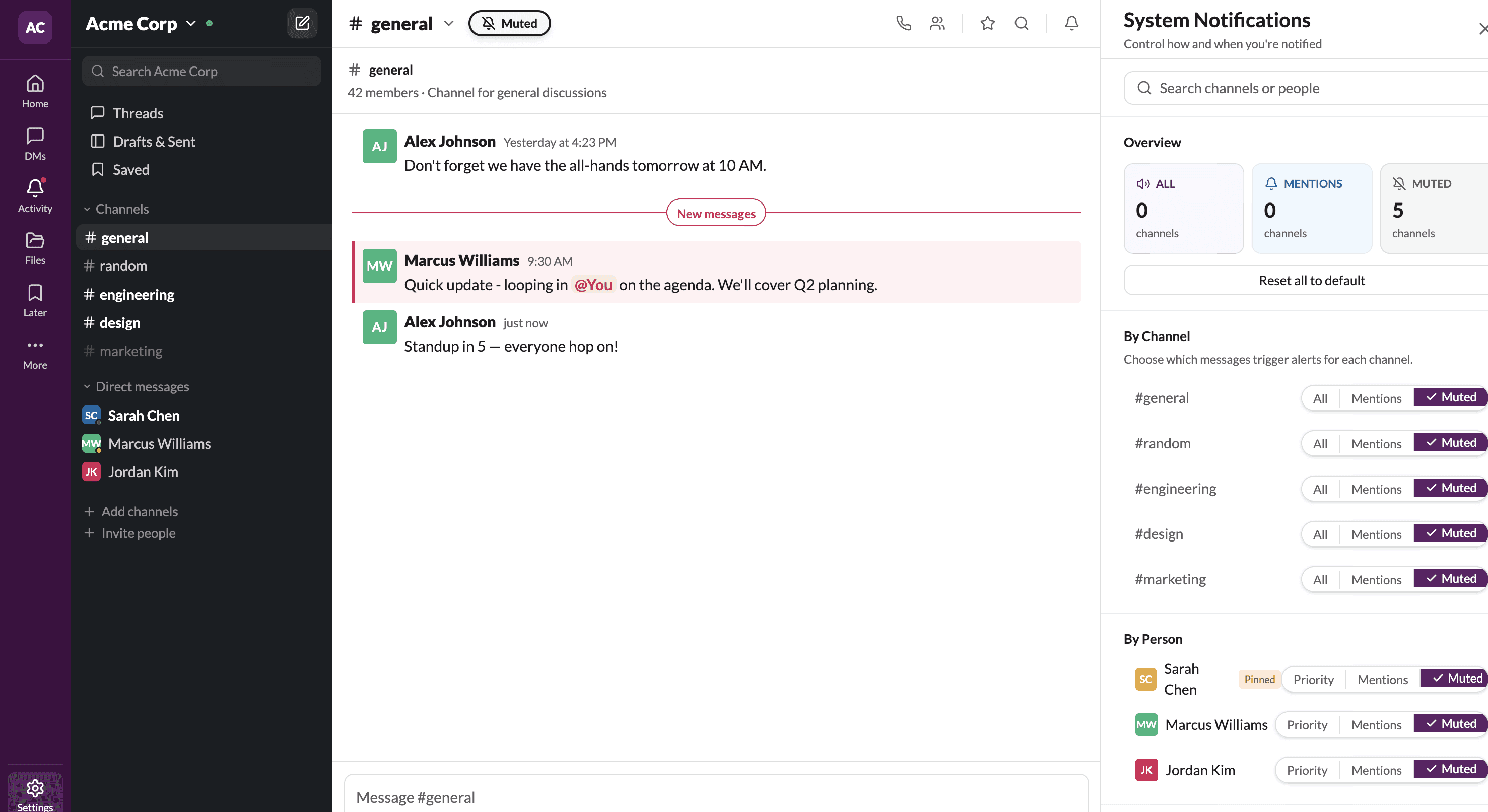 Redesigned Unified Notification Center
