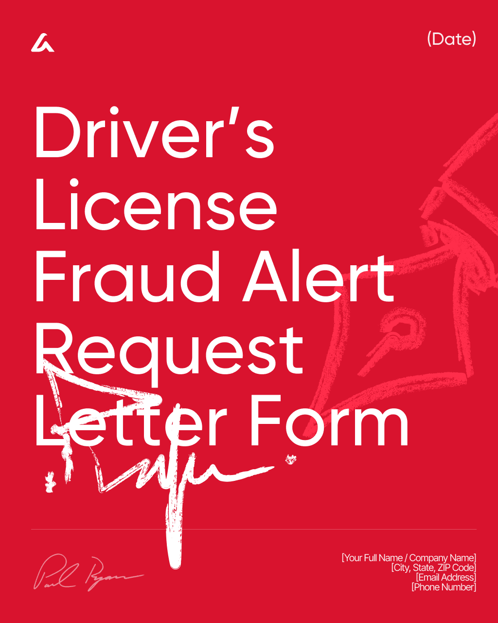 Driver’s License Fraud Alert Request Letter Form