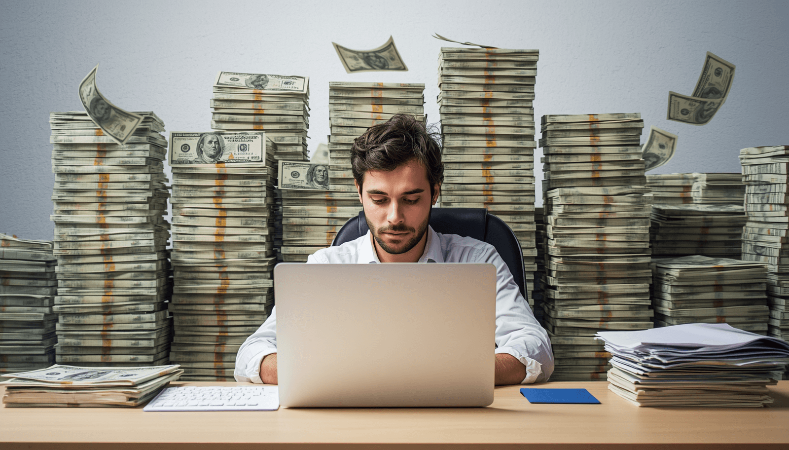 dollars-stacking-while-working