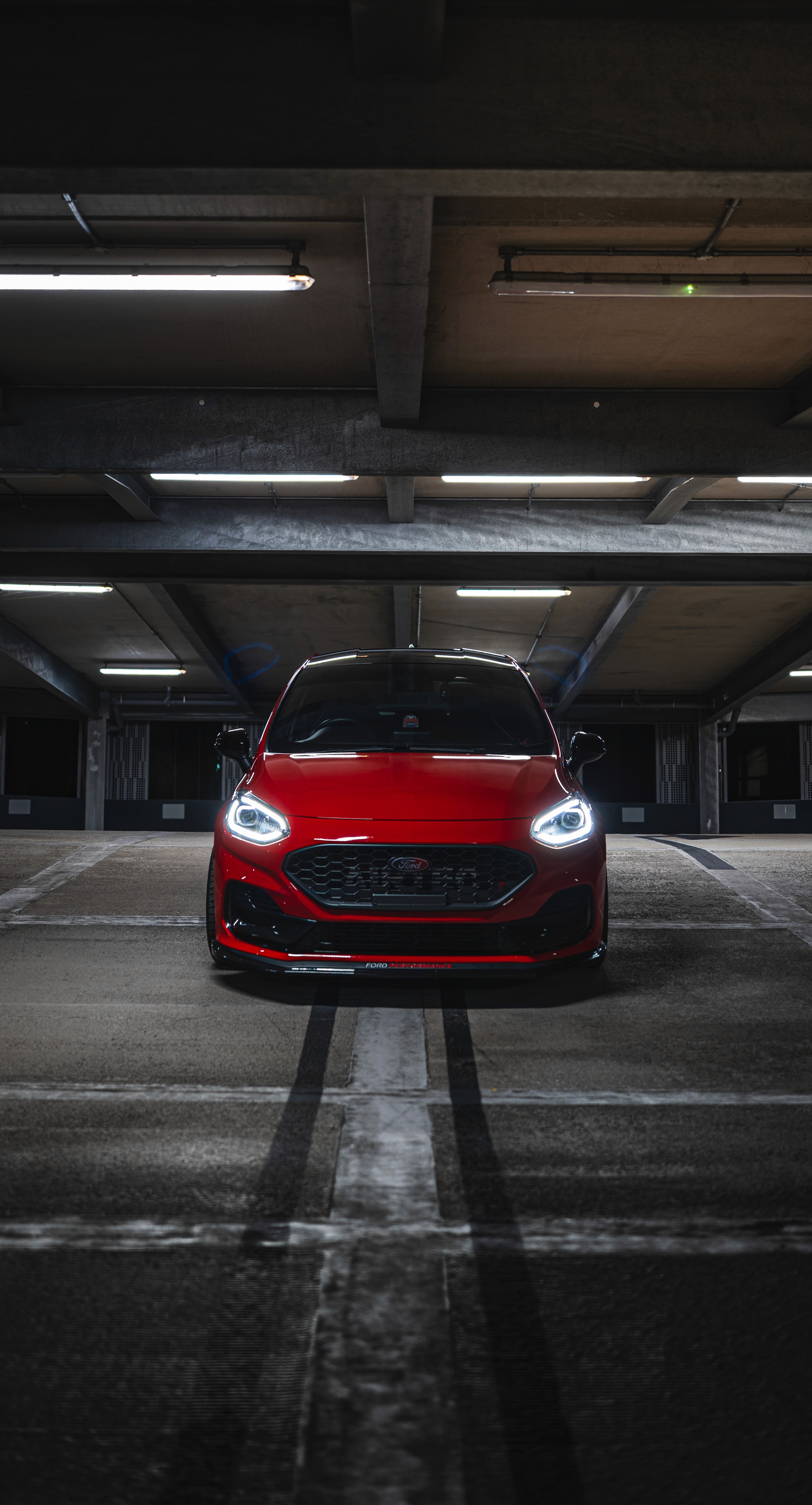 Fiesta st front shot in multistory