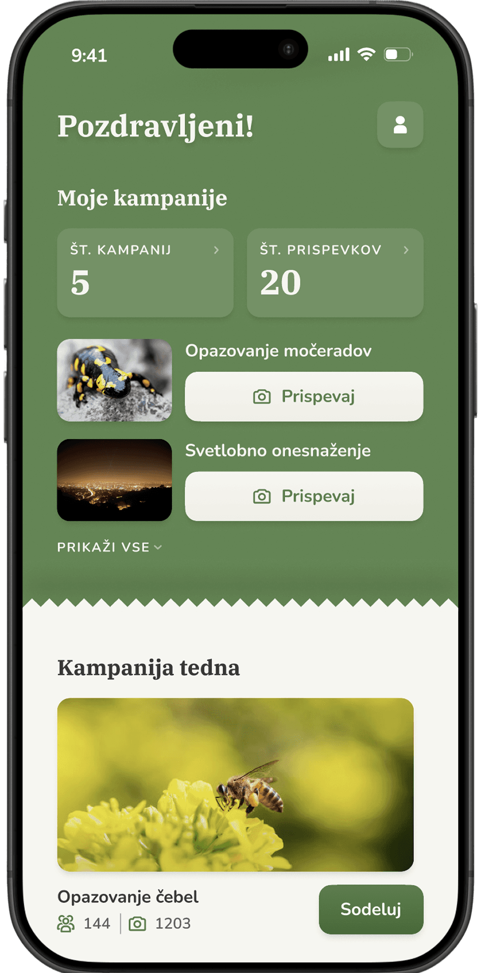 Zeleni prehod user dashboard 1