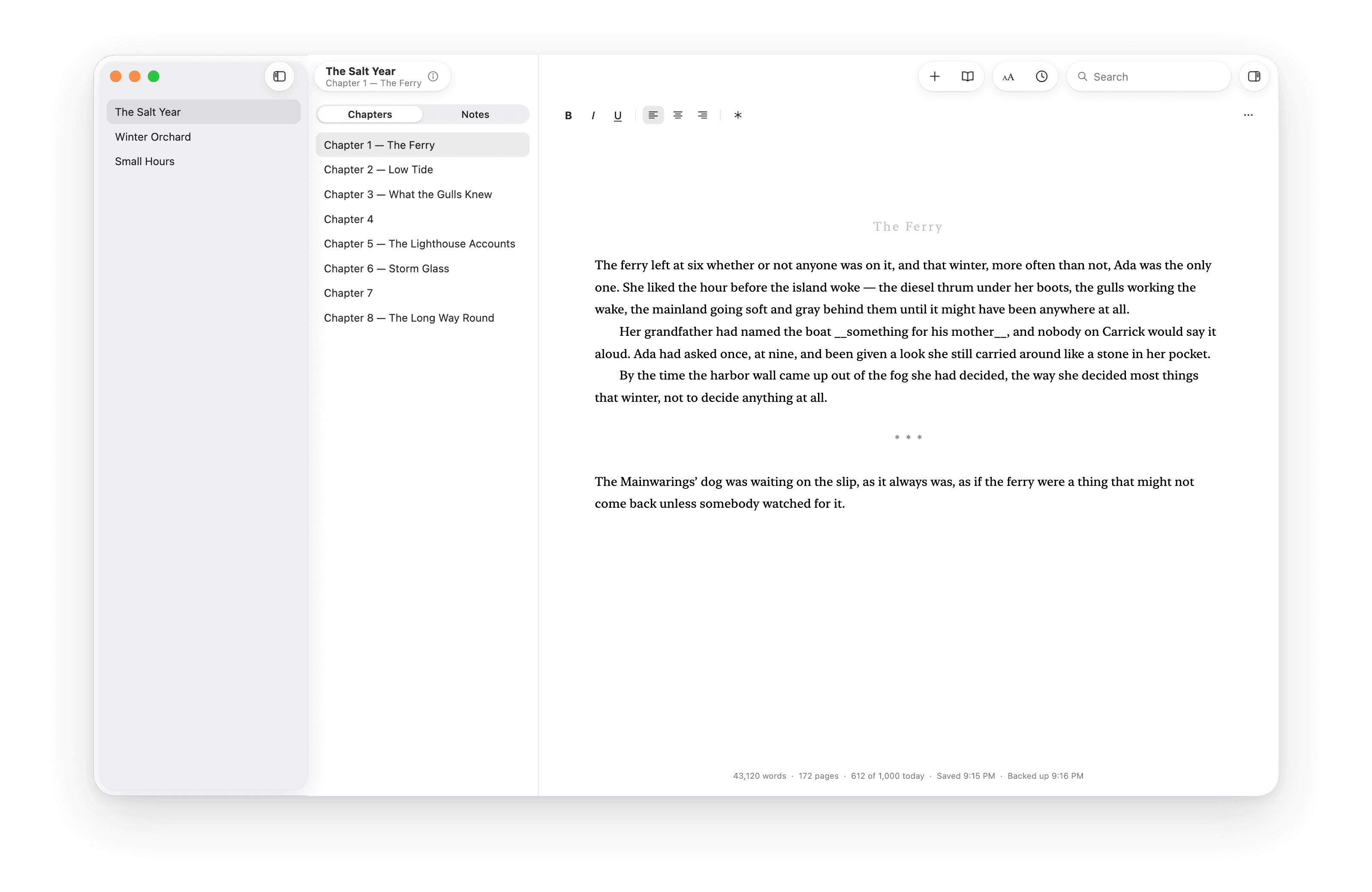 Kestrel hero: the Kestrel window on a Mac