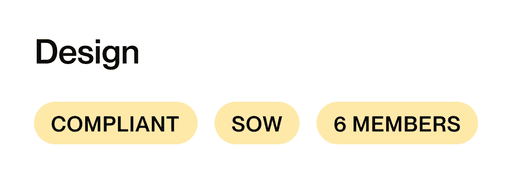 Design: Compliant, SOW, 6 Members