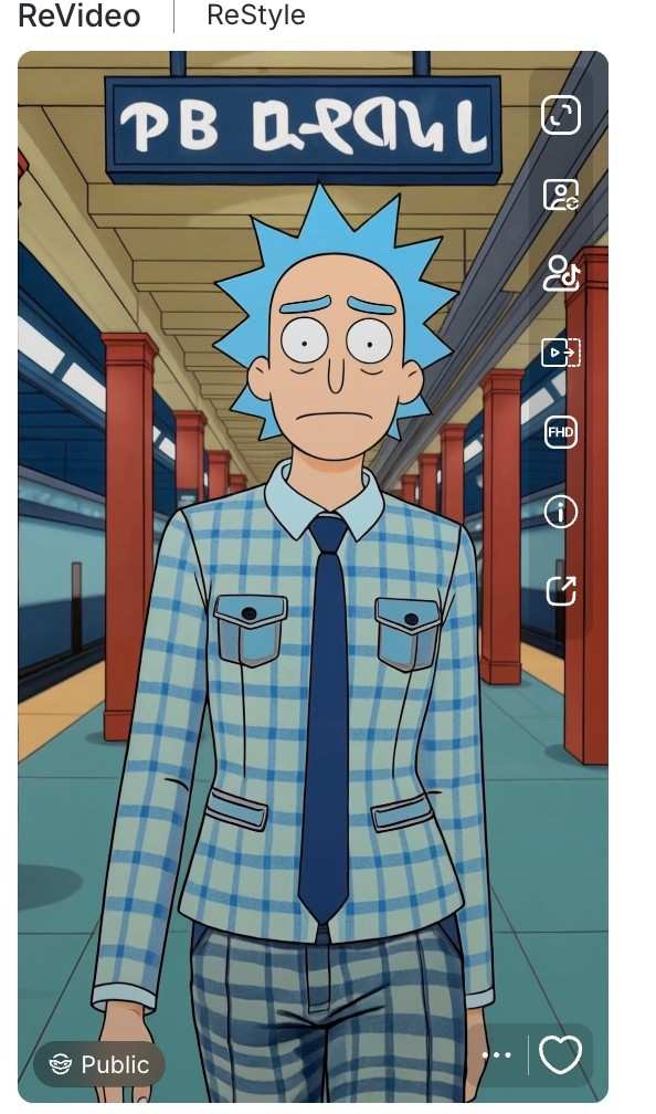 kling2.6 rick and morty style