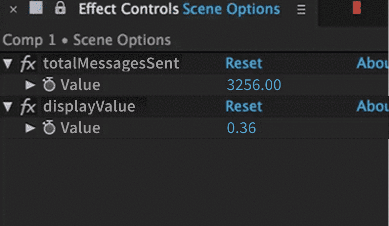 After Effects slider setup