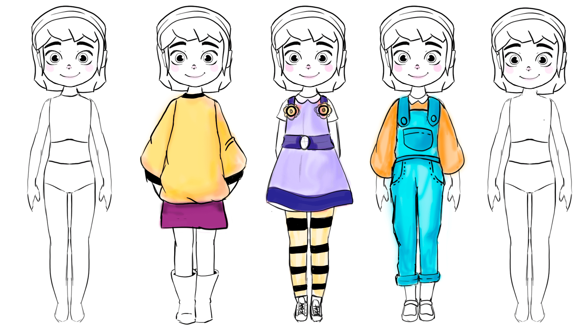 Concept art para personaje 3D en Bogotá