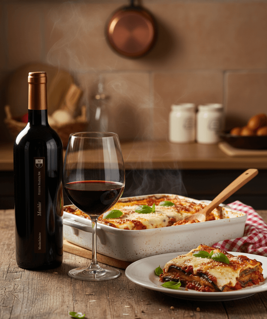 Romantic dinner with Merlot wine and Spaghetti with Meatballs, perfect pairing for an elegant evening.