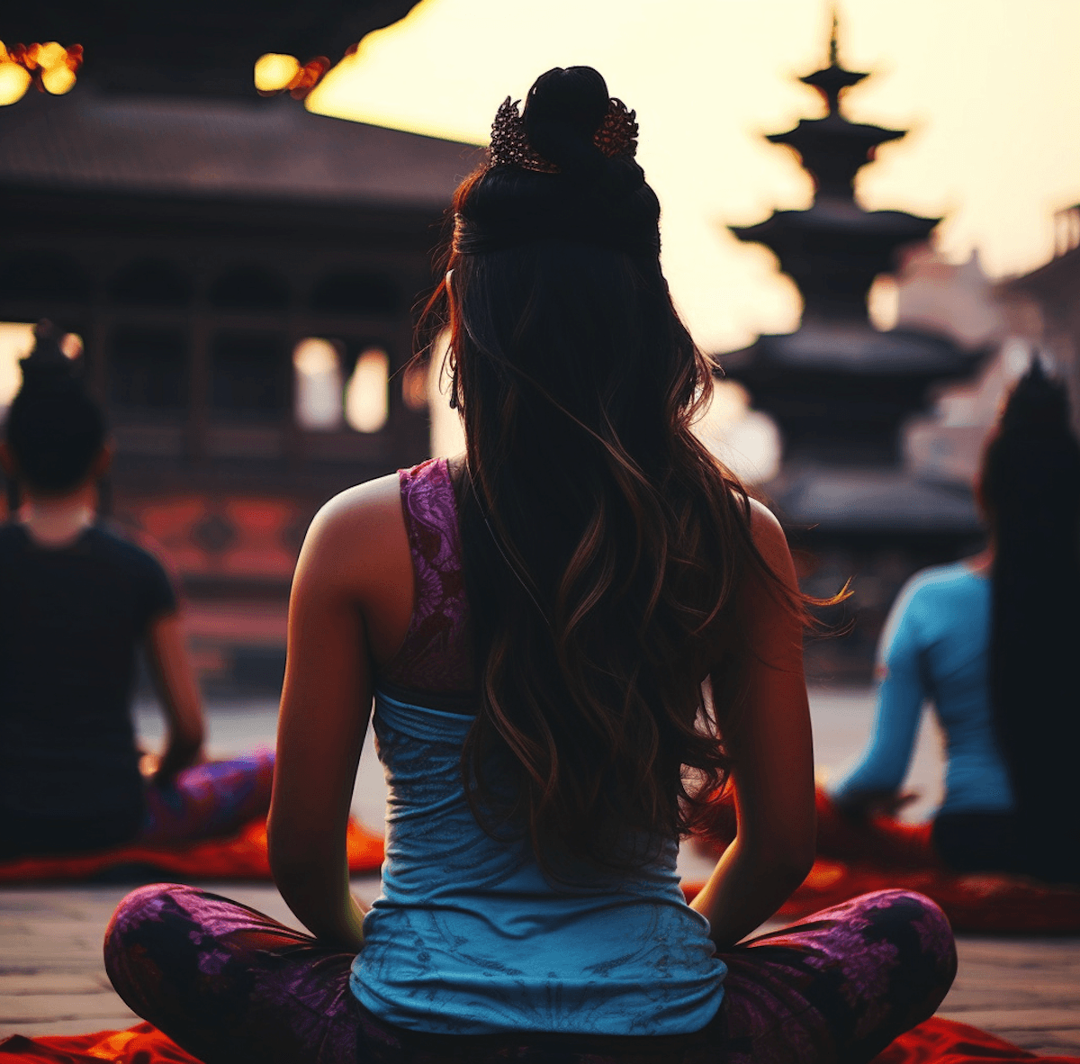 Serenity at dawn yoga session