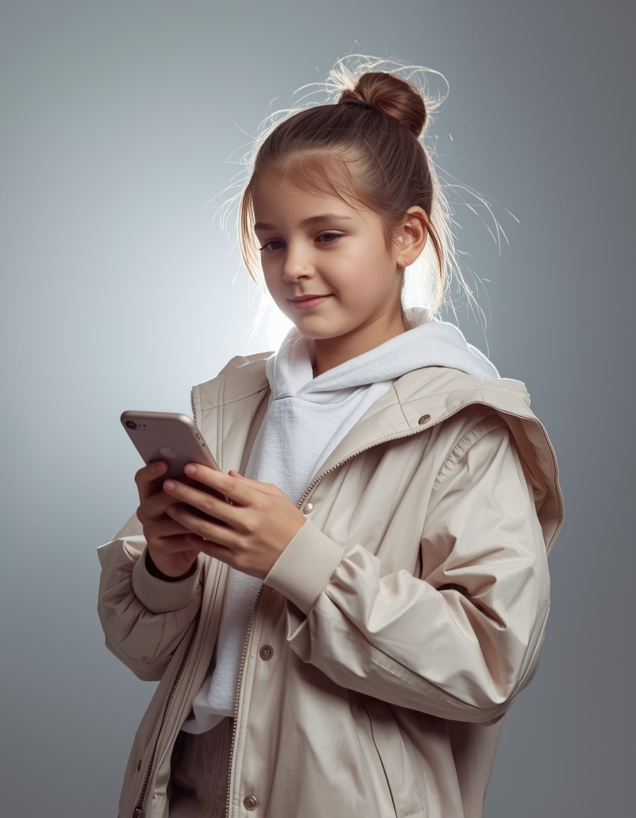 Woman in the blue jacket