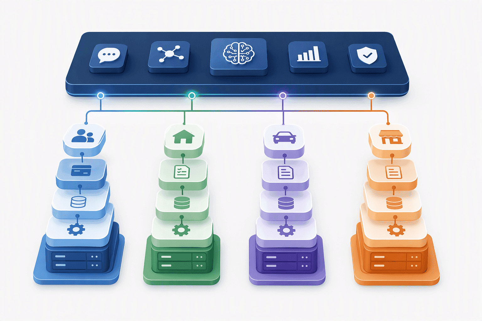 Illustration for 7. Kore.ai: Enterprise Platform for Cross-Channel Orchestration