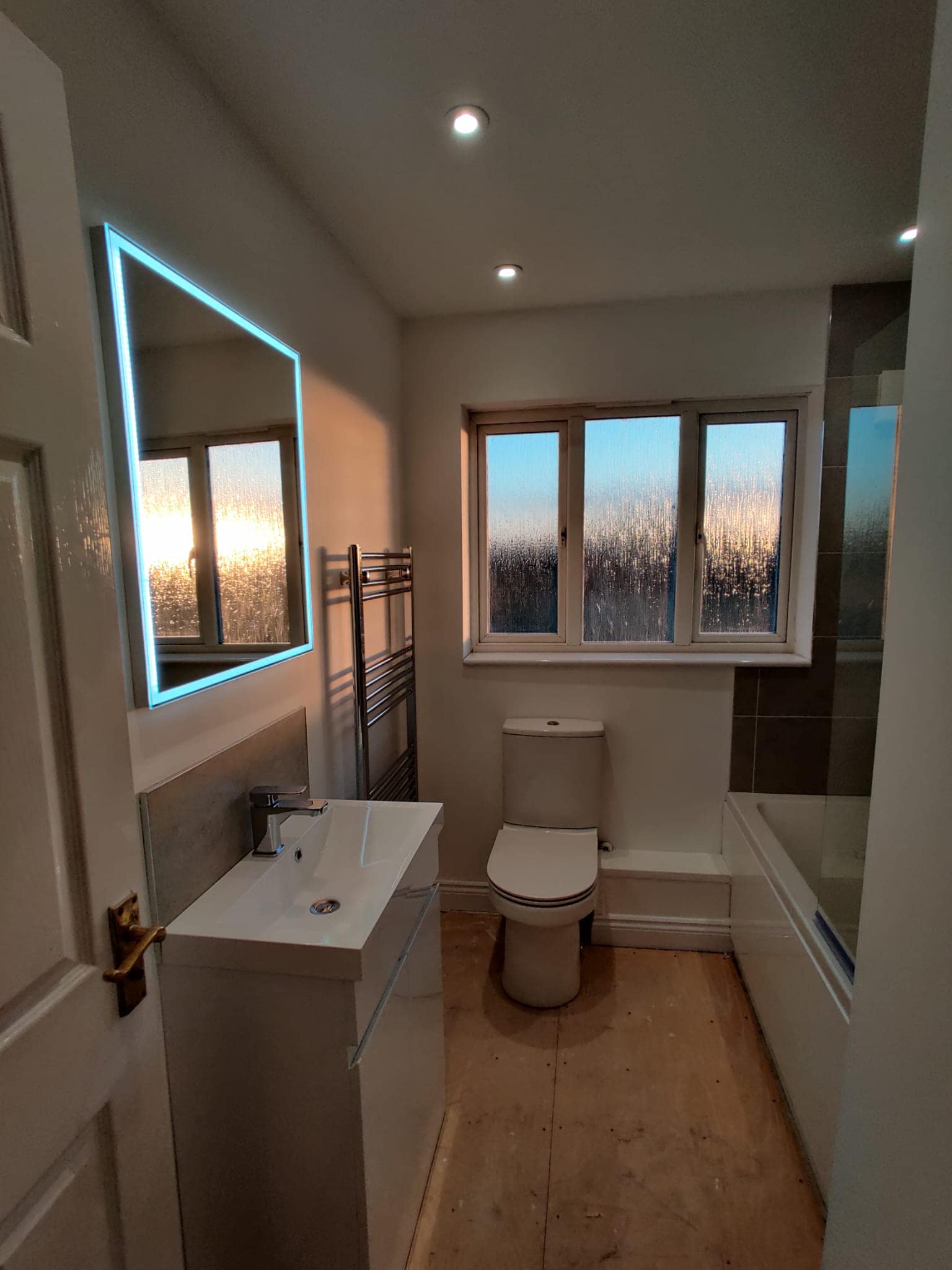 Bathroom installation with professional plumbing by K2 Heating Ltd