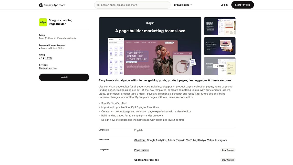 10 Outil Site Web Incontournables Pour Booster Votre Présence 2026 - Shogun Landing Page Builder