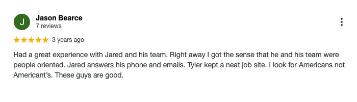 Google review 4 for BC Team land development