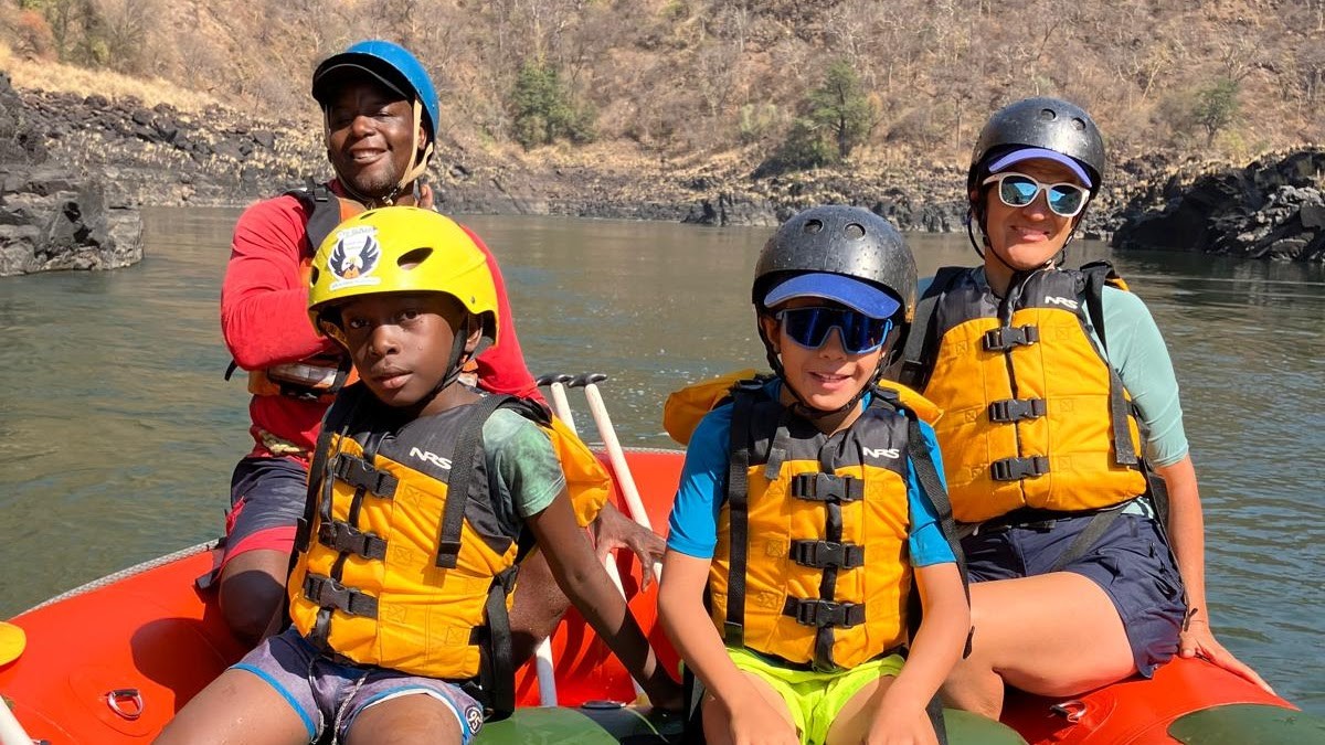 Kids Rafting Victoria Falls Zimbabwe