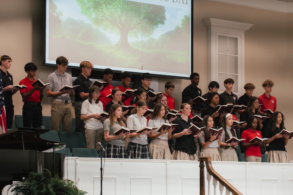 High school choir performing at our Grandparents Day program