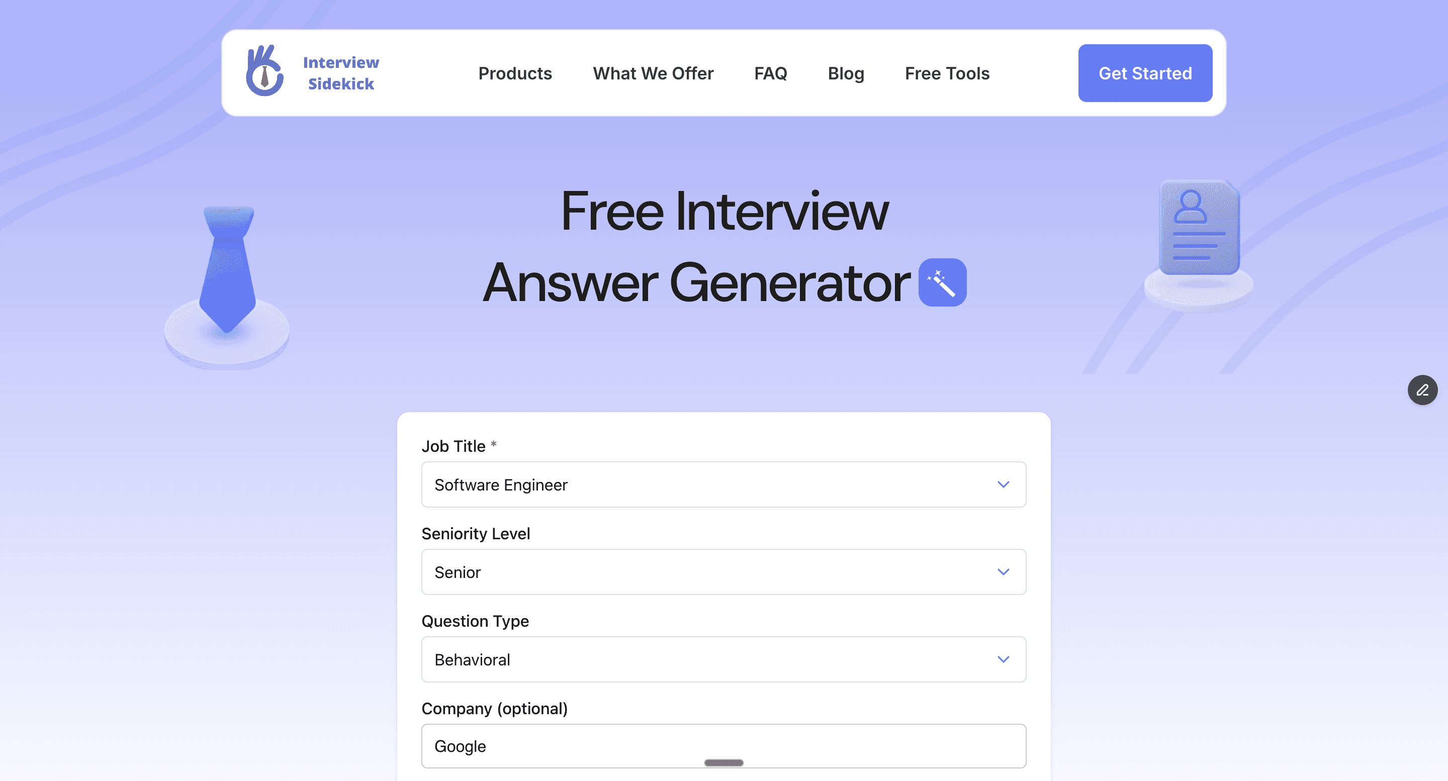 Interview Sidekick AI Interview Answer Generator