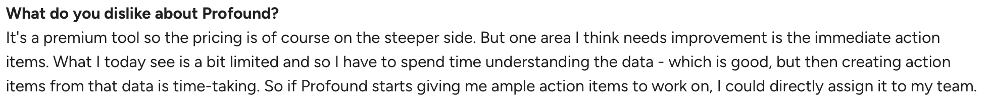 a negative review of profound platform